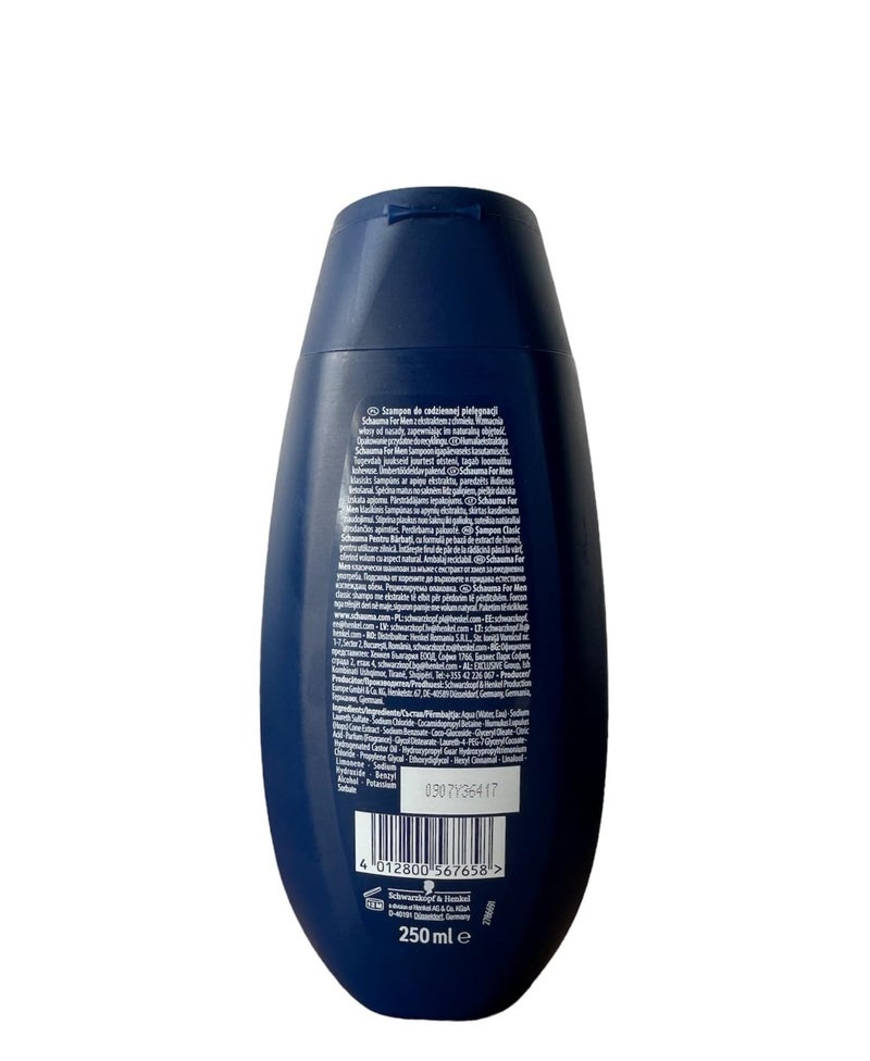 Schauma - Schwarzkopf Mens Hair Shampoo 250 Ml - Image 3